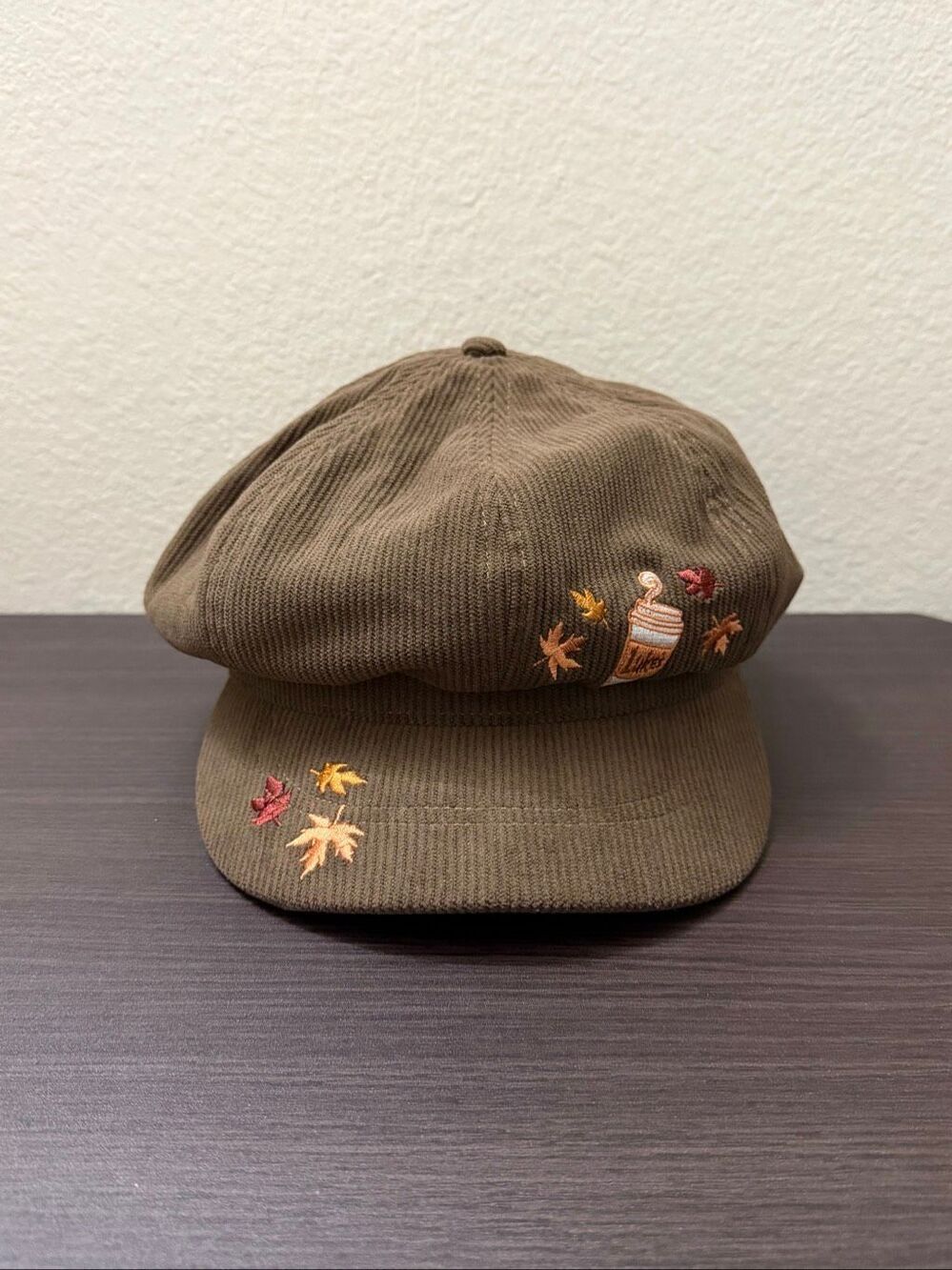 Gilmore Girls Luke's Embroidered Corduroy Cabbie Hat